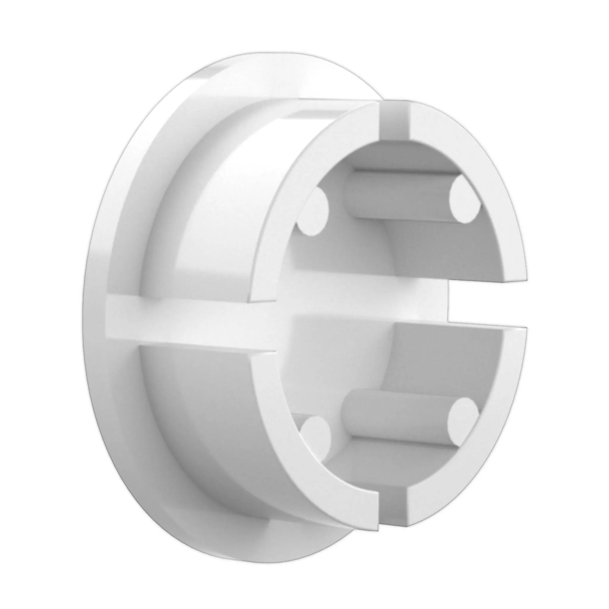 1-1/4 in. Internal PVC Dome Cap, Furniture Grade - White