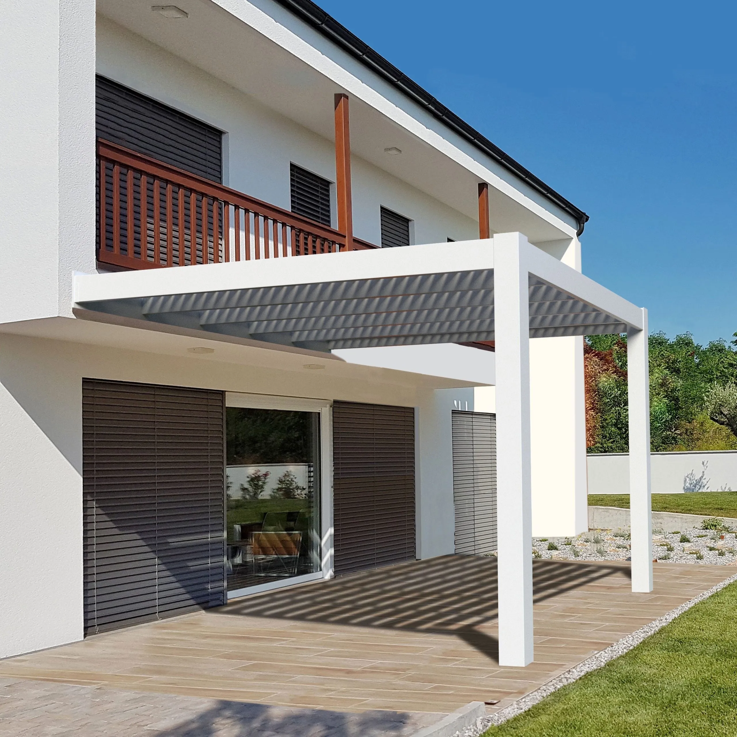 10' by 10' One-Sided Pergola - Made in USA
