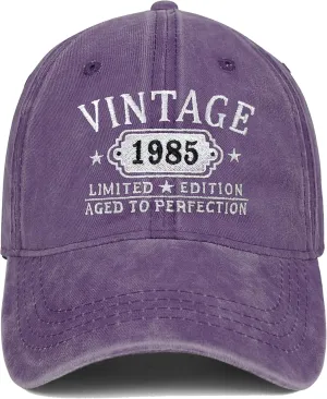 40th Birthday Gifts Women Men Vintage 1985 Embroidered Baseball Cap Gift Ideas Hat
