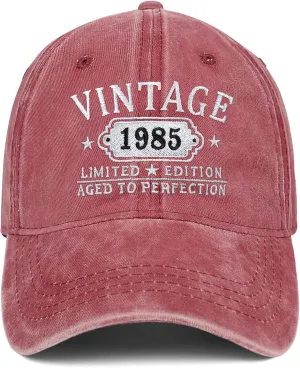 40th Birthday Gifts Women Men Vintage 1985 Embroidered Baseball Cap Gift Ideas Hat