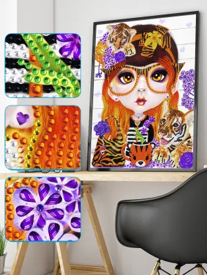 5D DIY Special-Shaped Drill-Girl 30*40CM