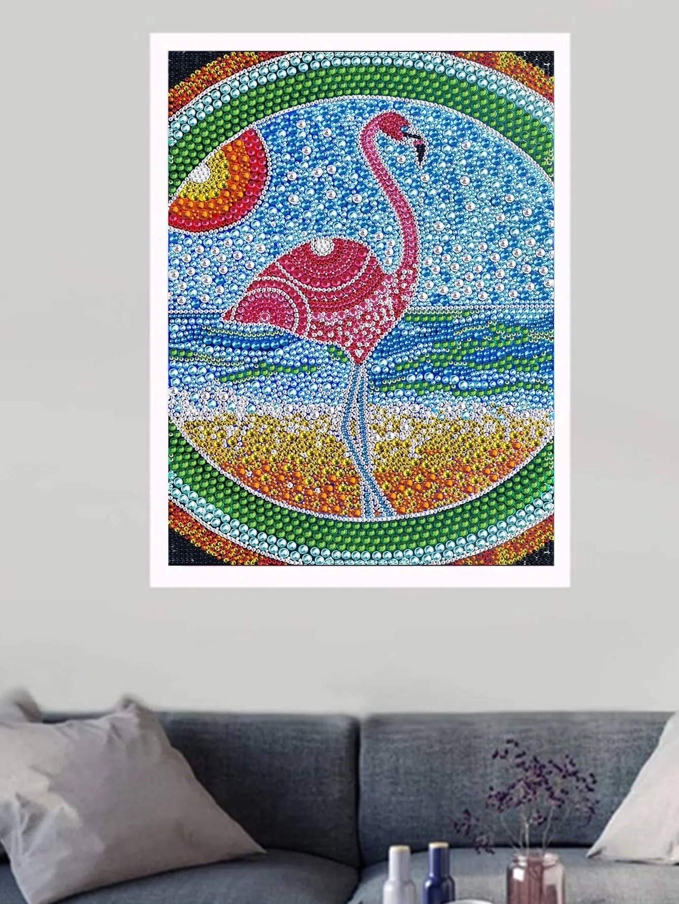 5D DIY Special-Shaped Drill-red-crowned crane 30*40CM