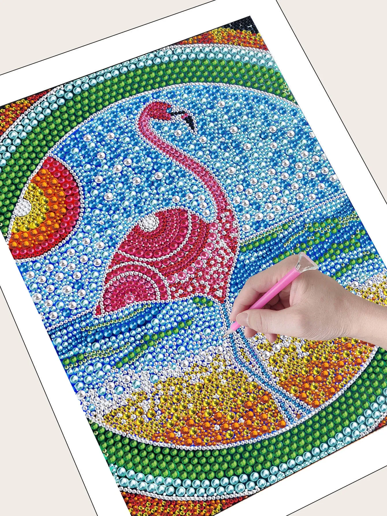 5D DIY Special-Shaped Drill-red-crowned crane 30*40CM