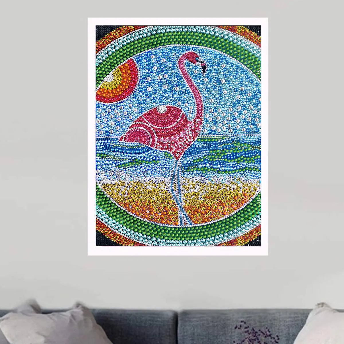 5D DIY Special-Shaped Drill-red-crowned crane 30*40CM