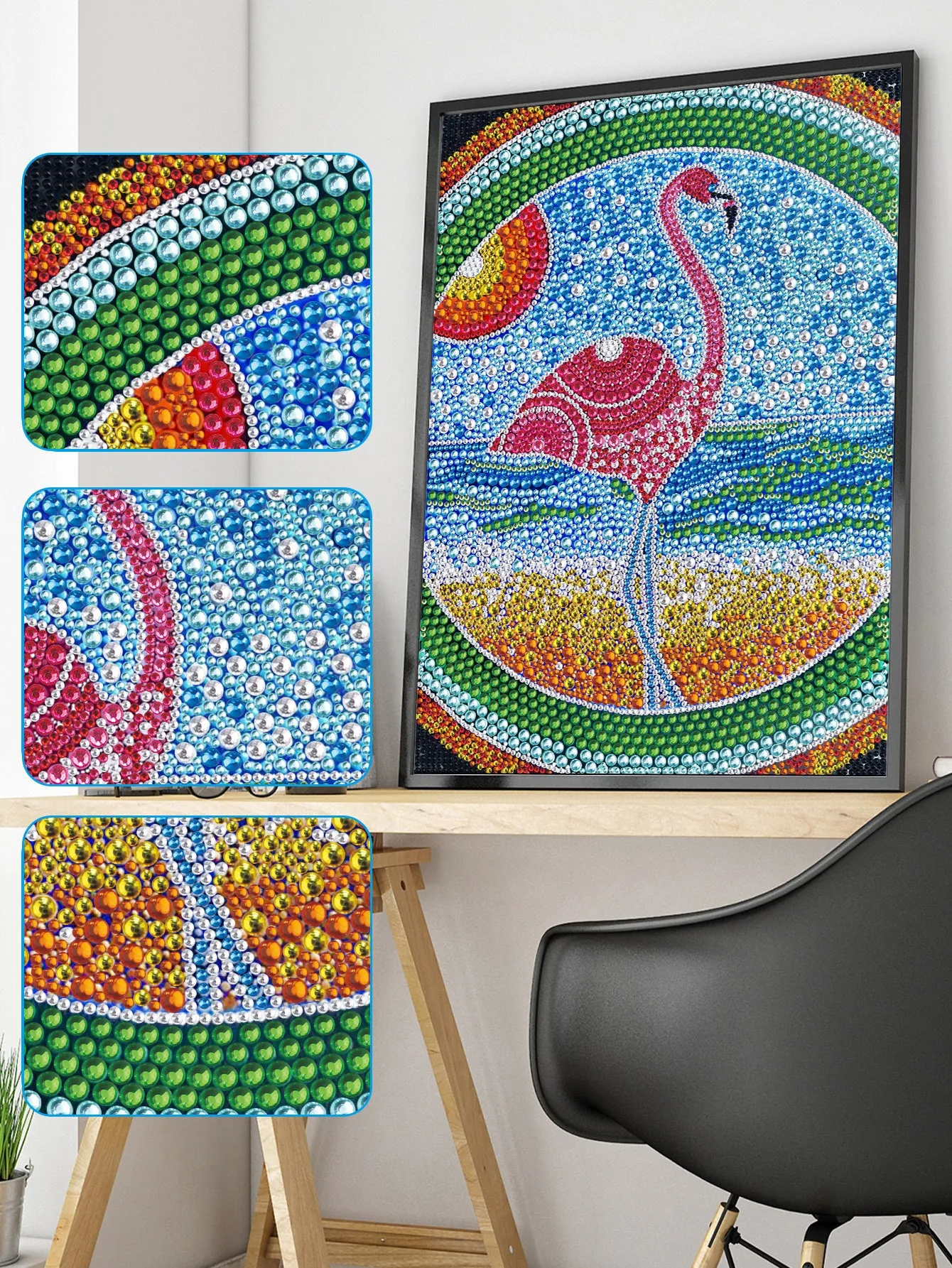 5D DIY Special-Shaped Drill-red-crowned crane 30*40CM