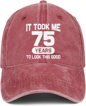 75th Birthday Gifts for Men Women 75 Year Old Gifts 1950 Birthday Vintage Hat 100% Cotton Baseball Cap