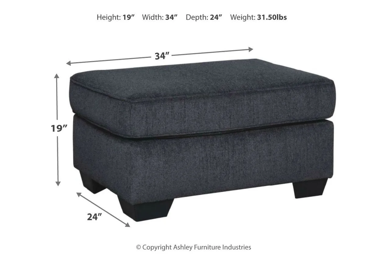 Altari Slate Ottoman