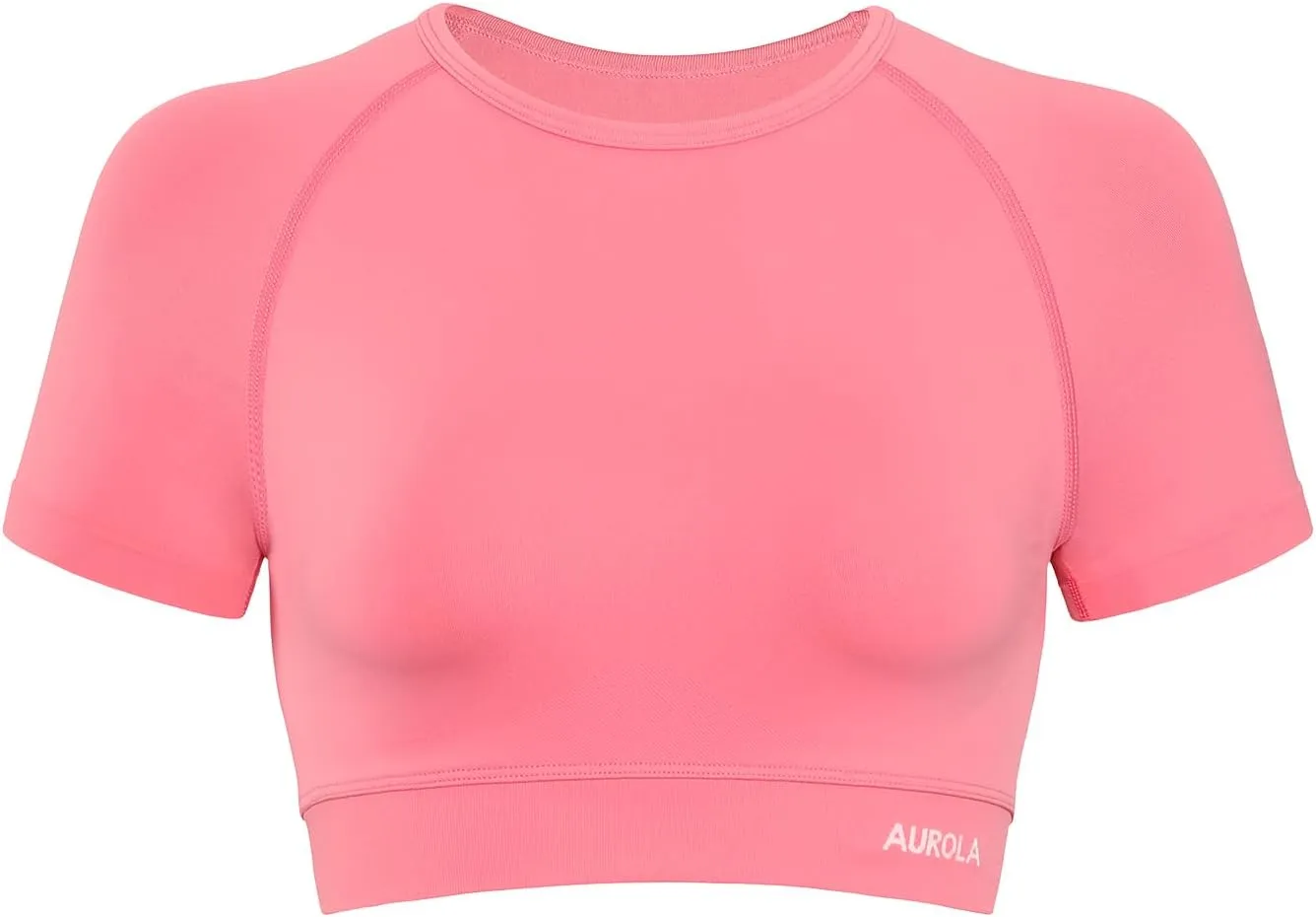 AUROLA Influence Crop Top Workout Shirts for Women, Ultra-Soft Seamless Gym T Shirts Short Sleeve Running Workout Tops