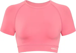 AUROLA Influence Crop Top Workout Shirts for Women, Ultra-Soft Seamless Gym T Shirts Short Sleeve Running Workout Tops