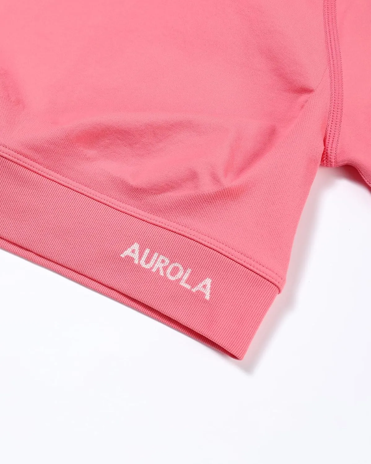 AUROLA Influence Crop Top Workout Shirts for Women, Ultra-Soft Seamless Gym T Shirts Short Sleeve Running Workout Tops