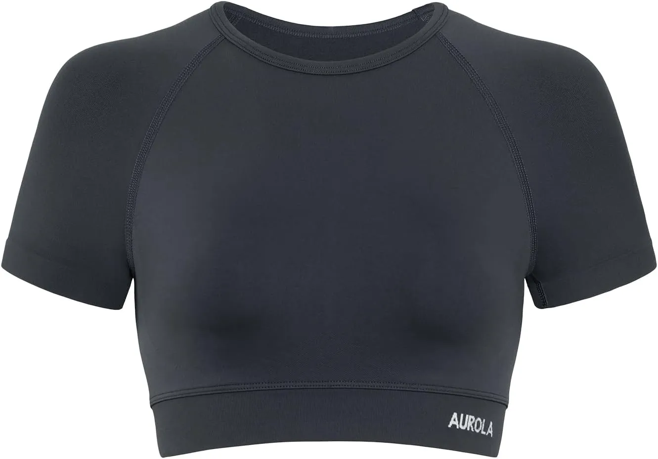 AUROLA Influence Crop Top Workout Shirts for Women, Ultra-Soft Seamless Gym T Shirts Short Sleeve Running Workout Tops