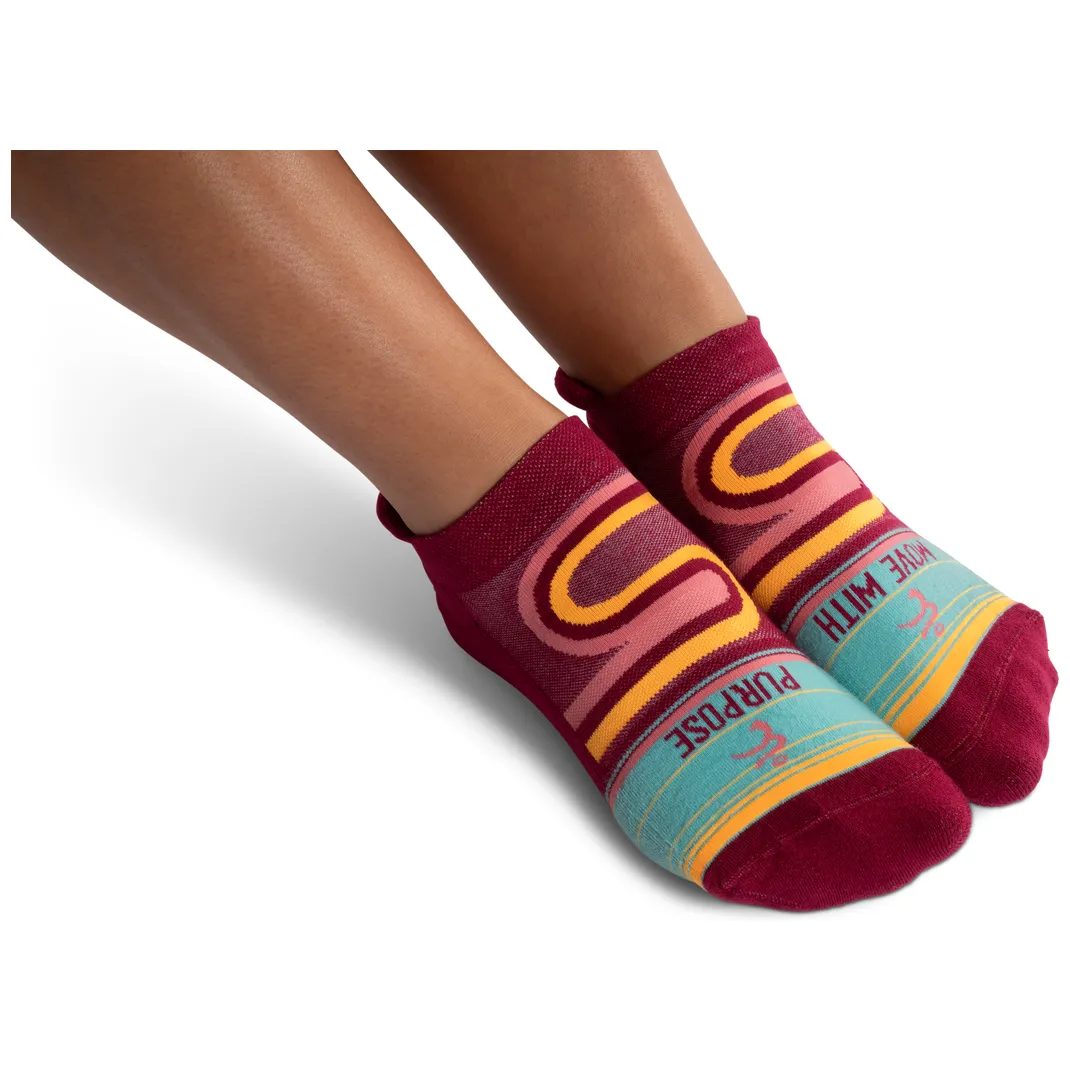 Balega Grit & Grace "Move With Purpose" No Show Sock  Wildberry / Oriole