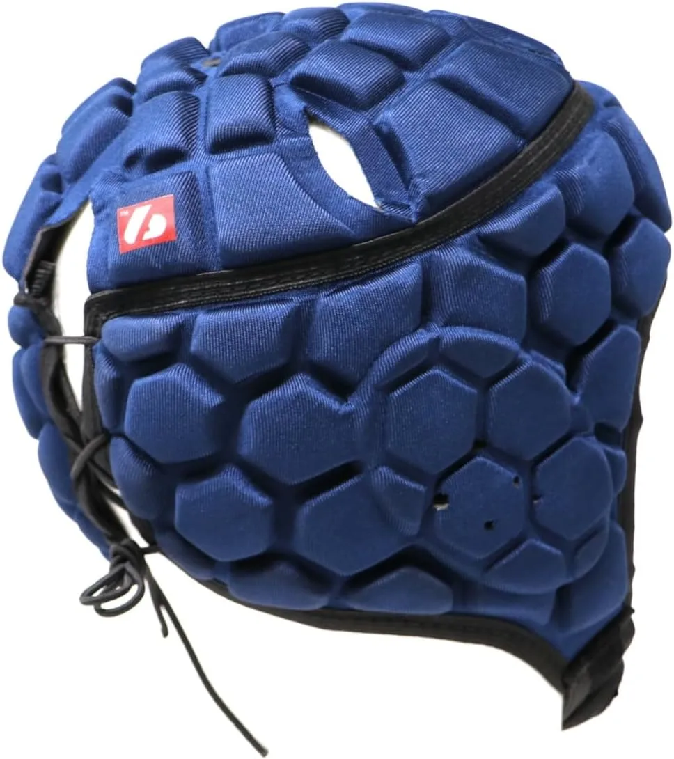 BARNETT Heat Pro Helmet - Soft Padded Headgear - Rugby -Flag Football - Youth and Adult Sizing 7 on 7-7v7 Soft Shell- Epilepsy Head Fall Protection, Navy
