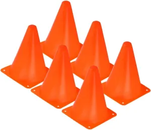 BESPORTBLE 12 Pack Orange Cone Sports Training Set for Soccer Football Rugby Boys and Girls Play Obstacle Course Outdoor Playground Cones