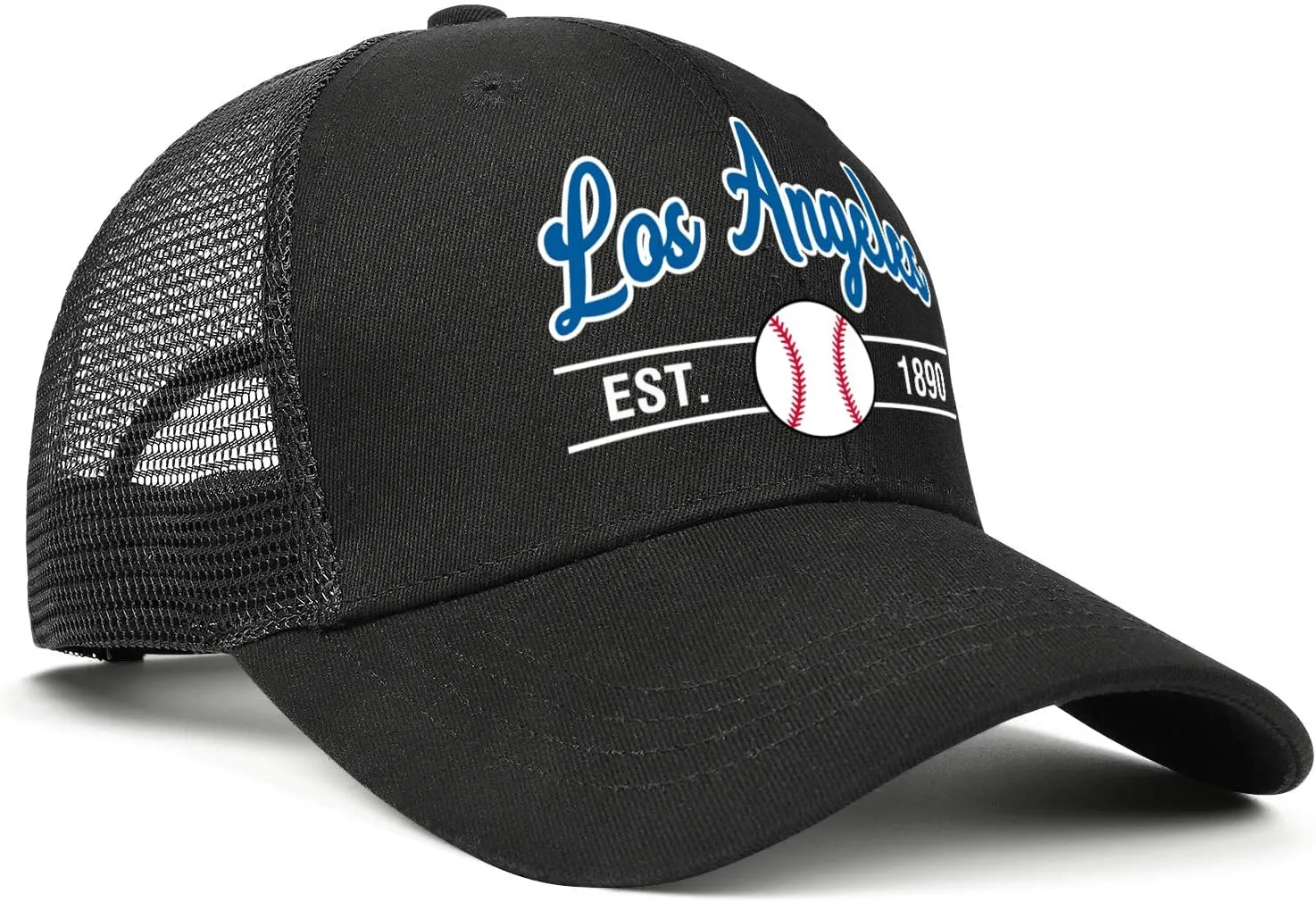 Black Cap Men Women Mesh Baseball Hat Embroidered Trucker Hats Youth Apparel Gifts Snapback Caps