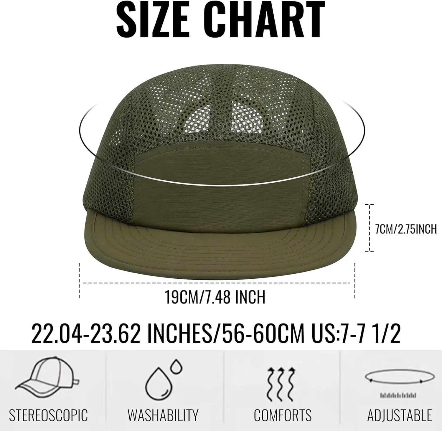 CLAPE Mesh Flat Brim Ball Cap Trucker 5-Panel Hat Quick Dry Baseball Cap Sports Running Hat Snapback Workout Dad Hats