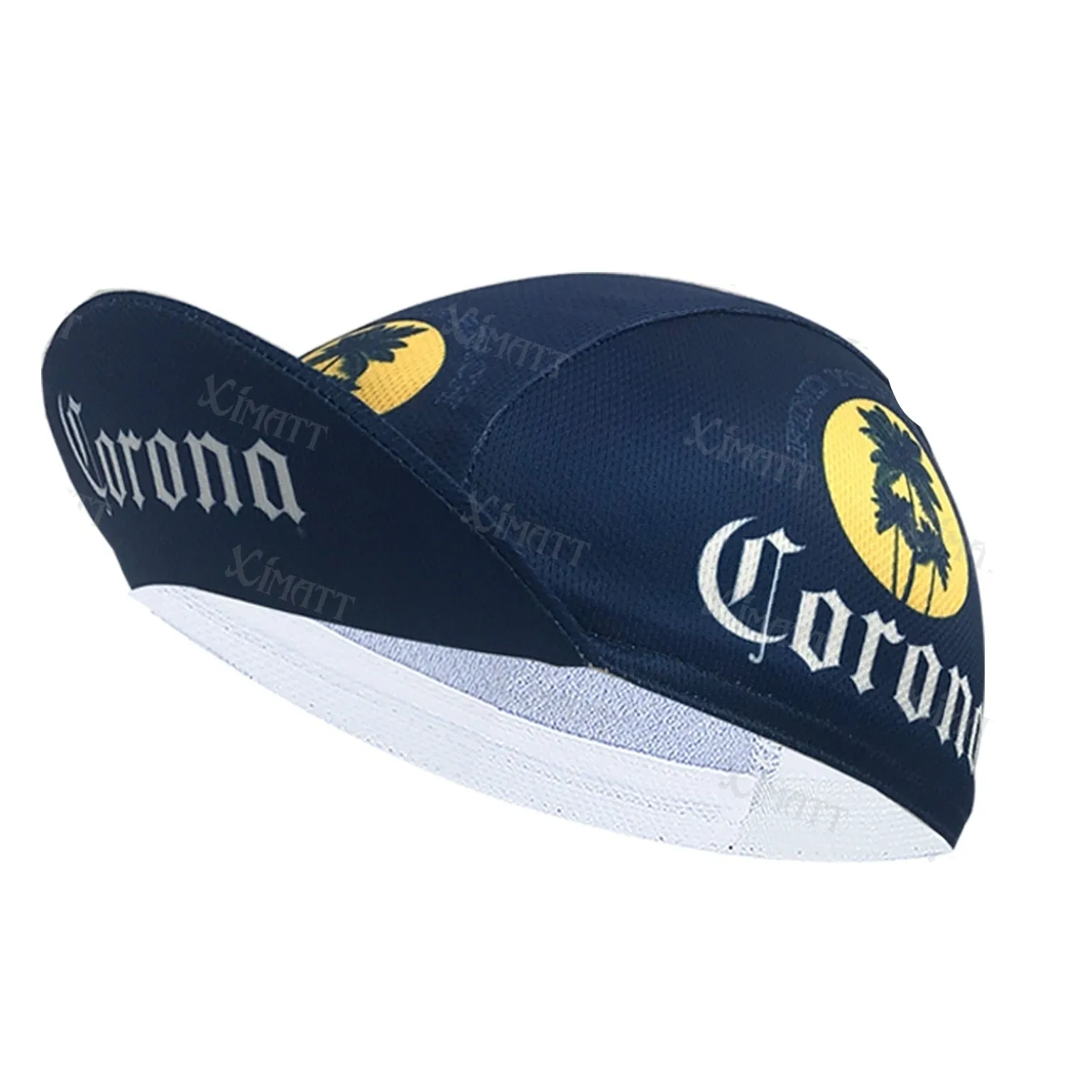Classic Retro Beer Bicycle Hats Blue Quick Drying Sports  Cycling Caps Men's And Women's Wear Universal Size