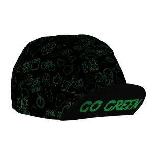 Classic Retro Pizza Fish With Wings Bulldog Cartoon Print Polyester Bicycle Women's Men's Caps Quick Drying Elasticity