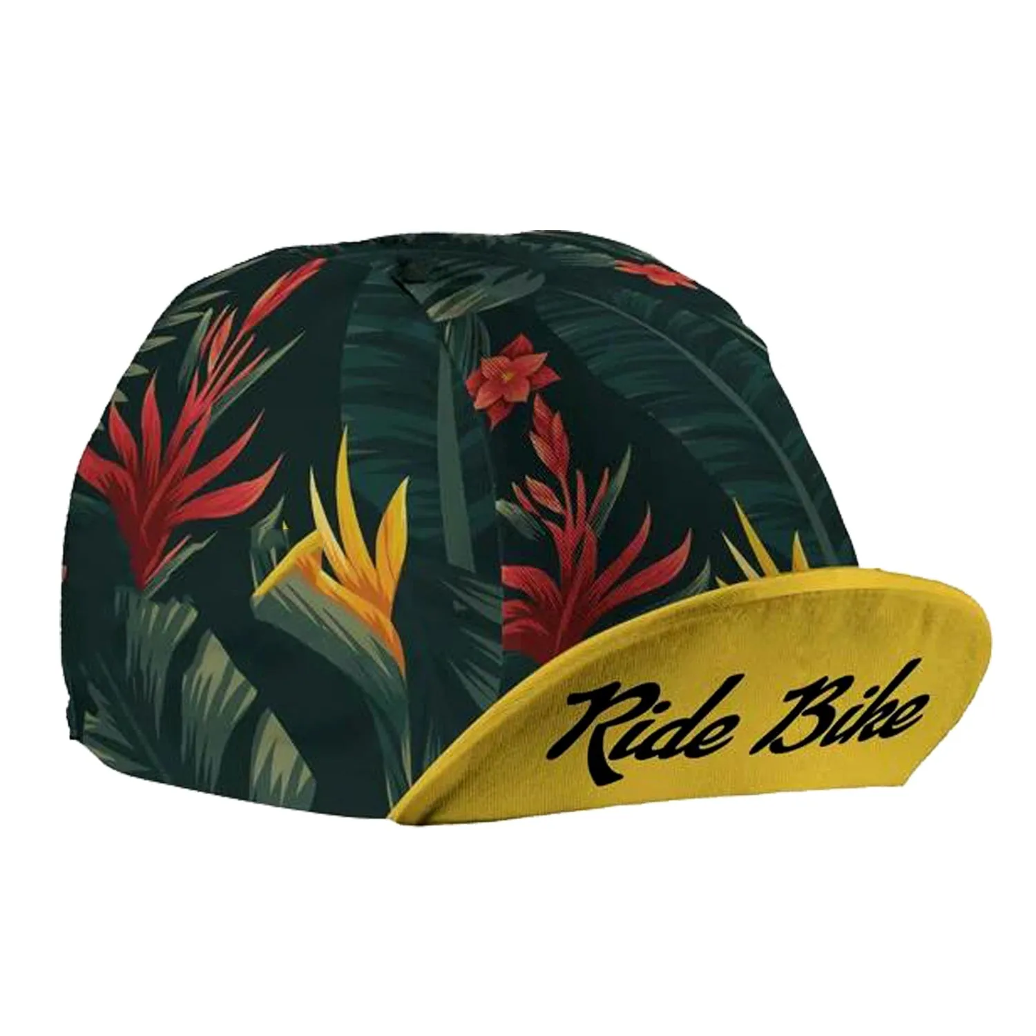 Classic Retro Pizza Fish With Wings Bulldog Cartoon Print Polyester Bicycle Women's Men's Caps Quick Drying Elasticity