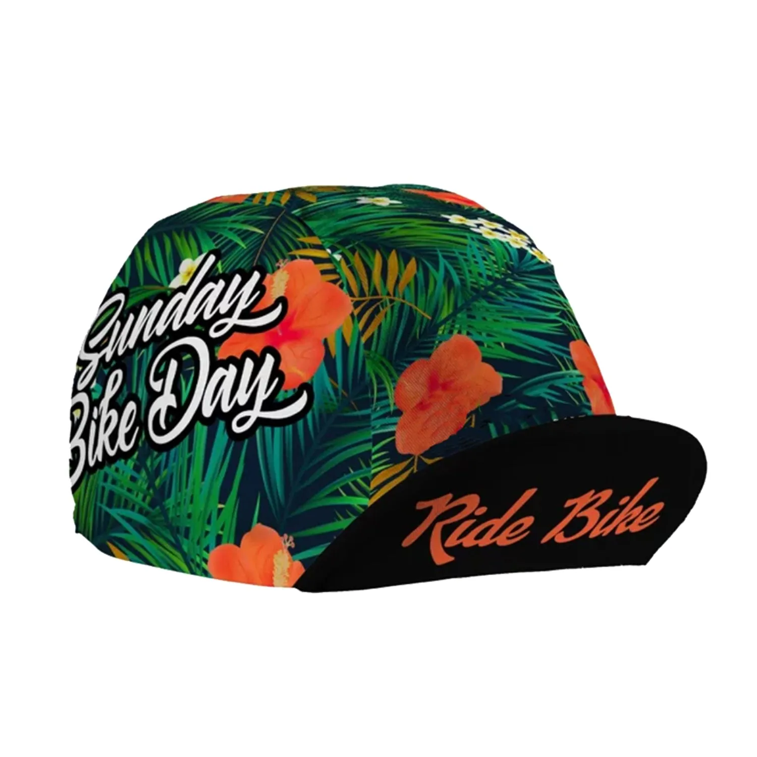 Classic Retro Pizza Fish With Wings Bulldog Cartoon Print Polyester Bicycle Women's Men's Caps Quick Drying Elasticity