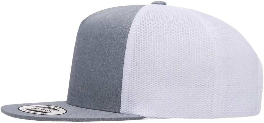 Custom Trucker Flatbill Hat YP 6006 Embroidered Your Text Snapback