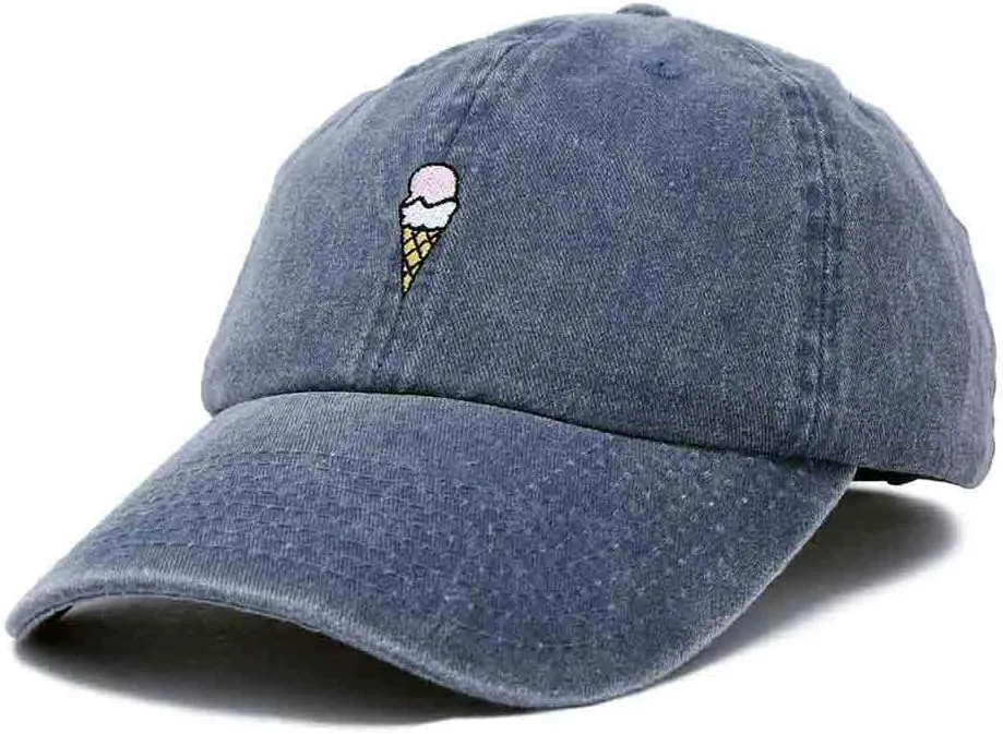 DALIX Double Scoop Embroidered Ice Cream Dad Hat Embroidered Cap Women