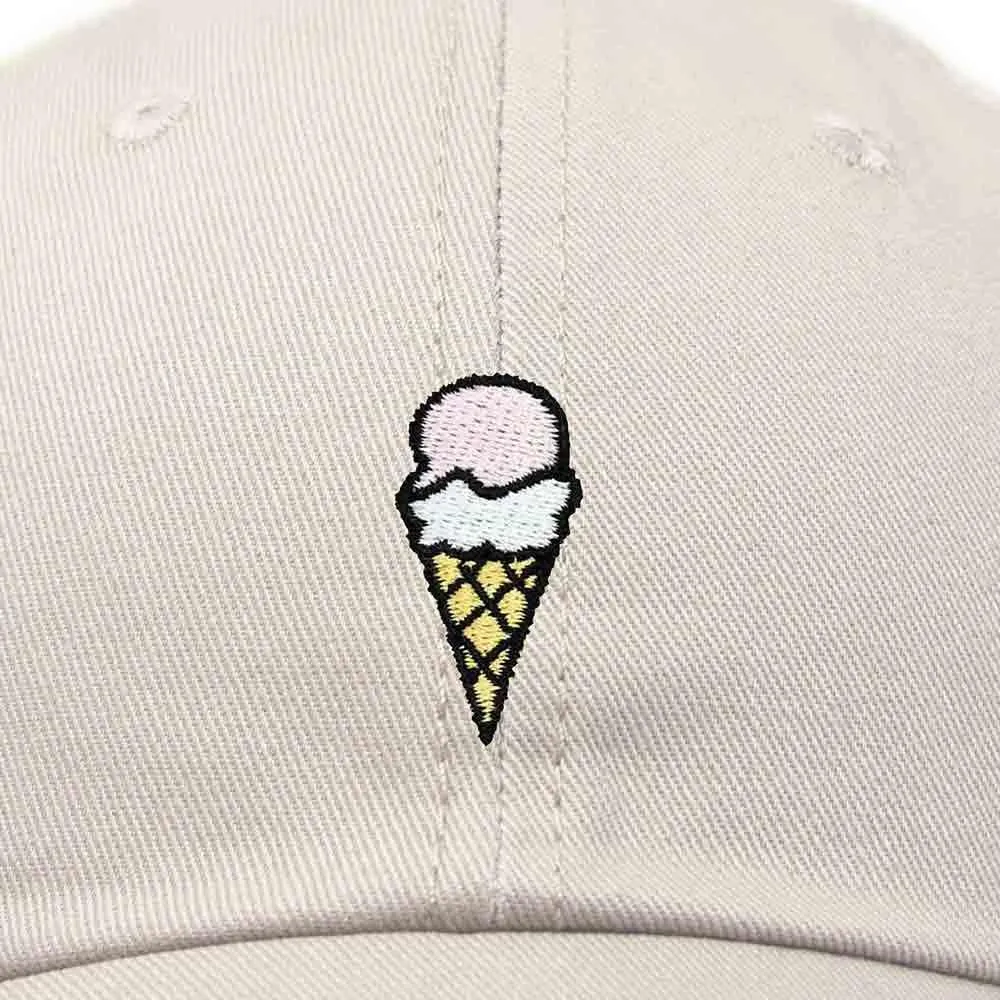 DALIX Double Scoop Embroidered Ice Cream Dad Hat Embroidered Cap Women