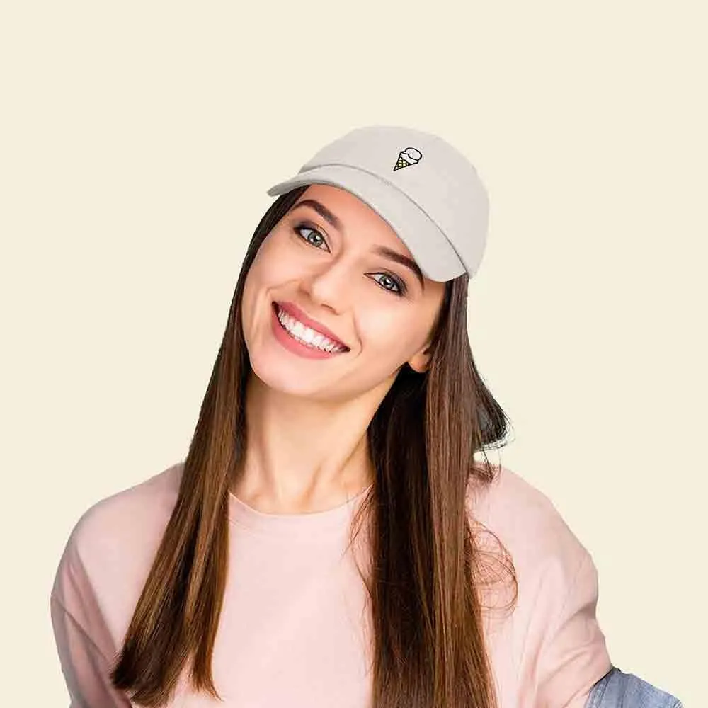 DALIX Double Scoop Embroidered Ice Cream Dad Hat Embroidered Cap Women