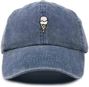 DALIX Double Scoop Embroidered Ice Cream Dad Hat Embroidered Cap Women