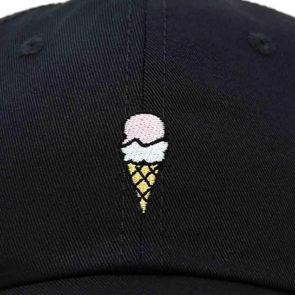 DALIX Double Scoop Embroidered Ice Cream Dad Hat Embroidered Cap Women