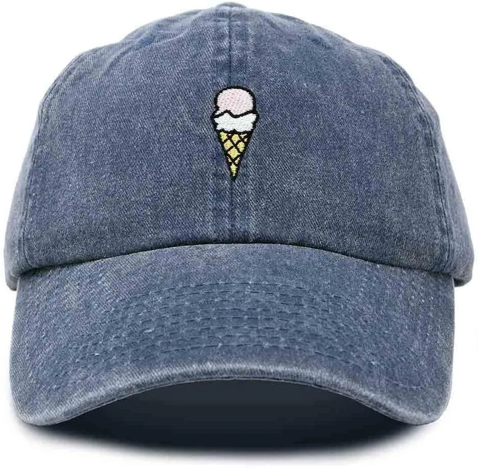 DALIX Double Scoop Embroidered Ice Cream Dad Hat Embroidered Cap Women