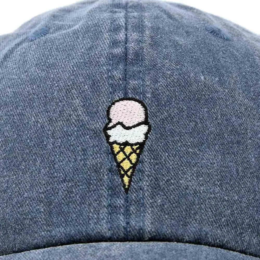DALIX Double Scoop Embroidered Ice Cream Dad Hat Embroidered Cap Women