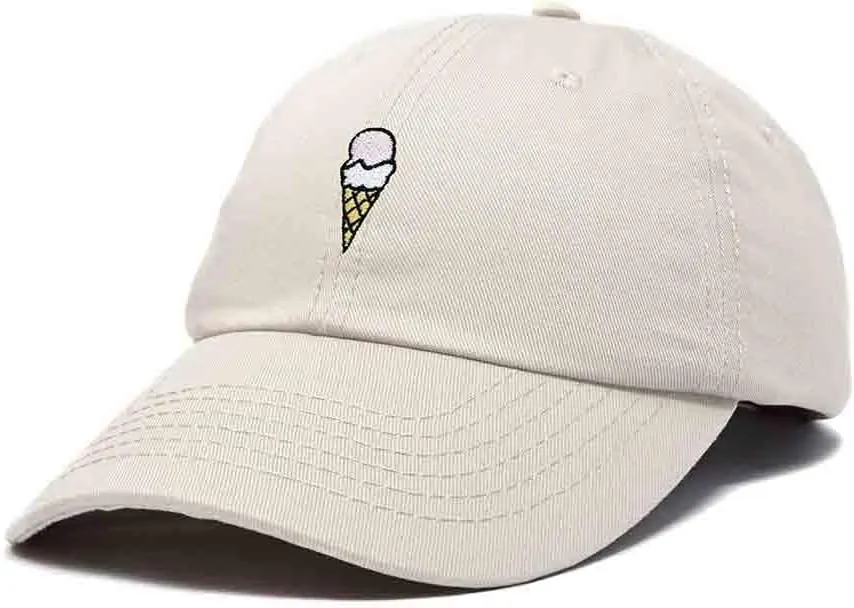 DALIX Double Scoop Embroidered Ice Cream Dad Hat Embroidered Cap Women