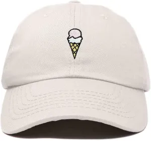 DALIX Double Scoop Embroidered Ice Cream Dad Hat Embroidered Cap Women