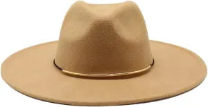 Dcvmvmn Women Big Edge Wool Fedora Hat Winter Autumn Lady Jazz Caps