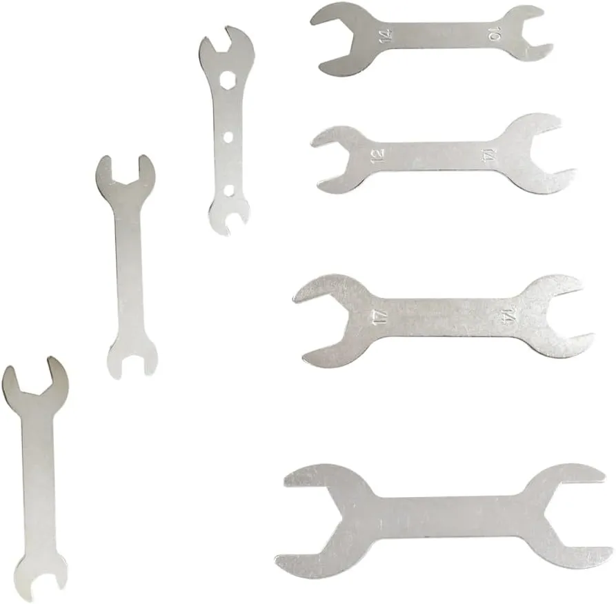 Double Ended 1.5-2mm Thin Brake Wrench Adjusting Offset Bolts Wrench Bicycle Tool Kit Spanner Cone Wrench Bike Cycling 5.5mm Thru 24mm 7 Sizes Cycling Multi Set