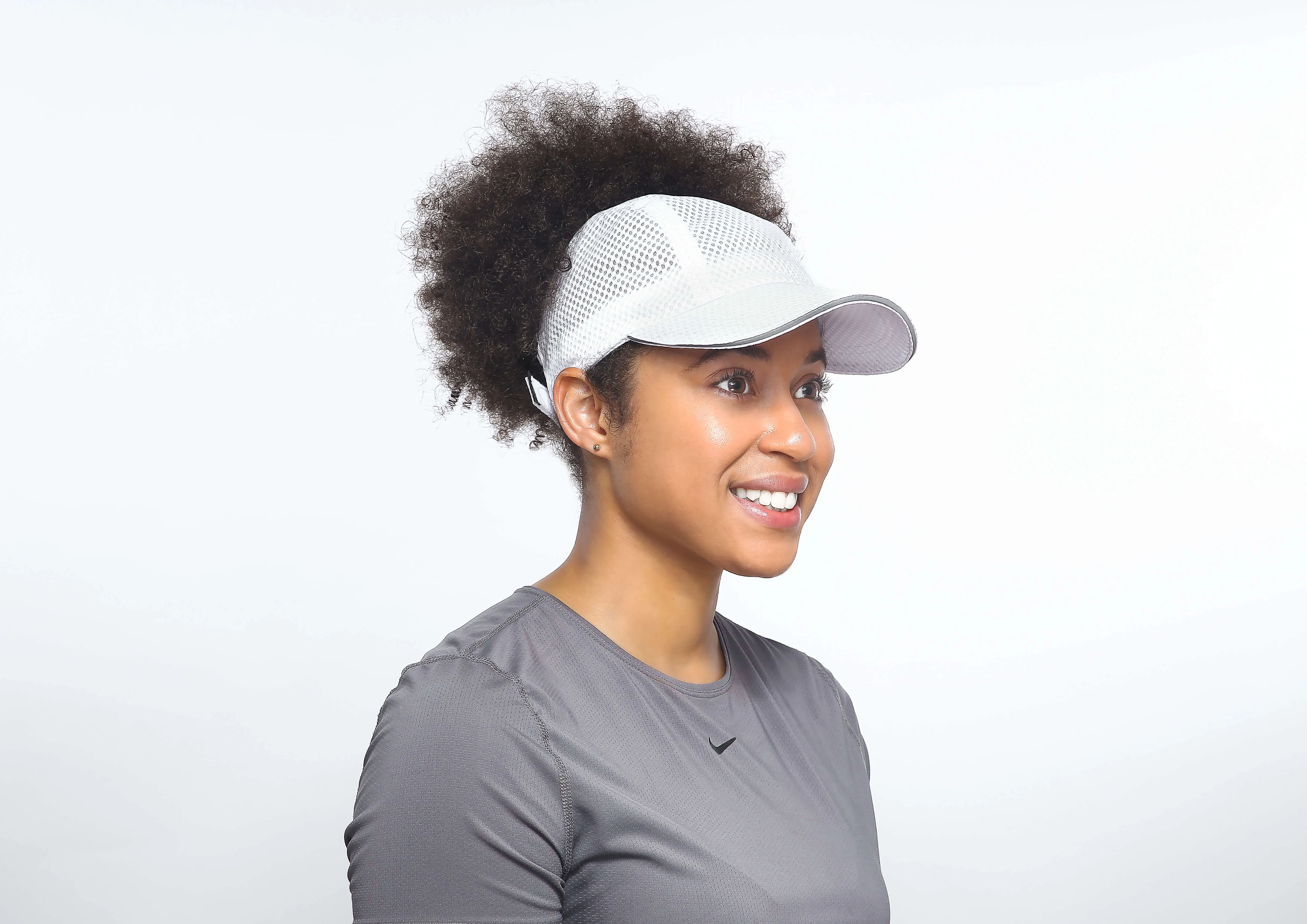 Dri-Fit Backless Running Hat - White