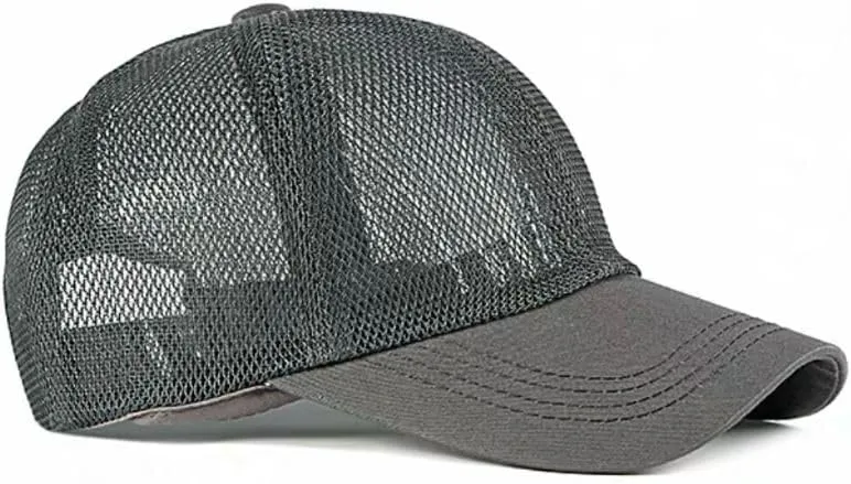 FASHIXD Mesh Baseball Cap for Men Women Summer Breathable Trucker Hats Adjustable Outdoor Sports Running Hats
