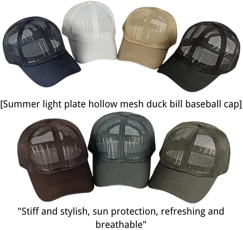 FASHIXD Mesh Baseball Cap for Men Women Summer Breathable Trucker Hats Adjustable Outdoor Sports Running Hats