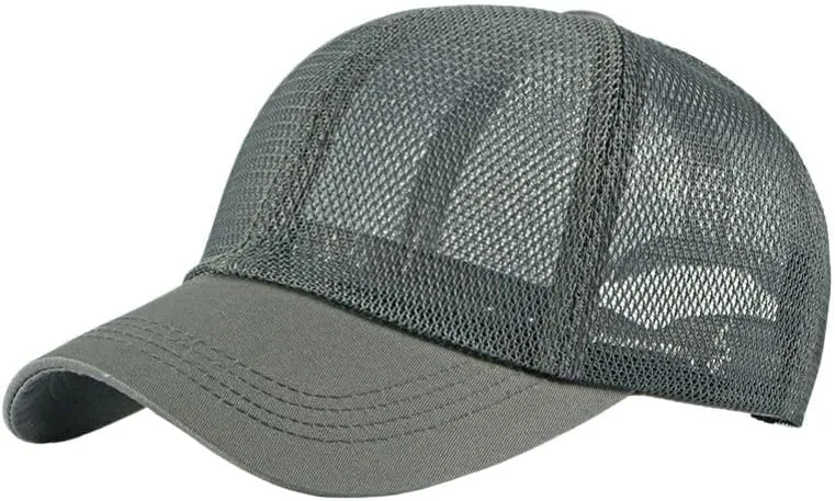 FASHIXD Mesh Baseball Cap for Men Women Summer Breathable Trucker Hats Adjustable Outdoor Sports Running Hats