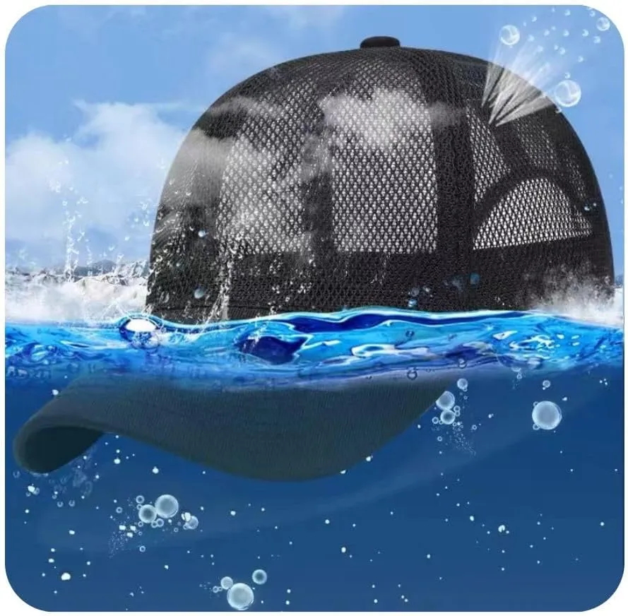 FASHIXD Mesh Baseball Cap for Men Women Summer Breathable Trucker Hats Adjustable Outdoor Sports Running Hats