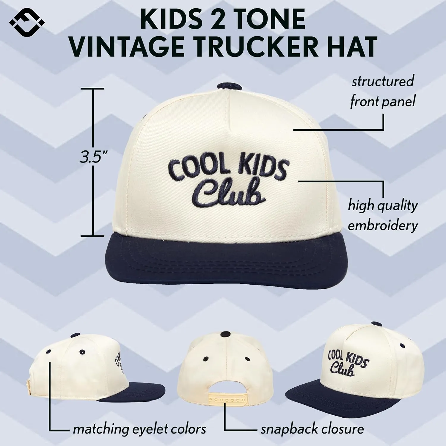 Funky Junque Premium Kids Trucker Hat Vintage Snapback Baseball Cap - Toddler Designs, Infant Sizes
