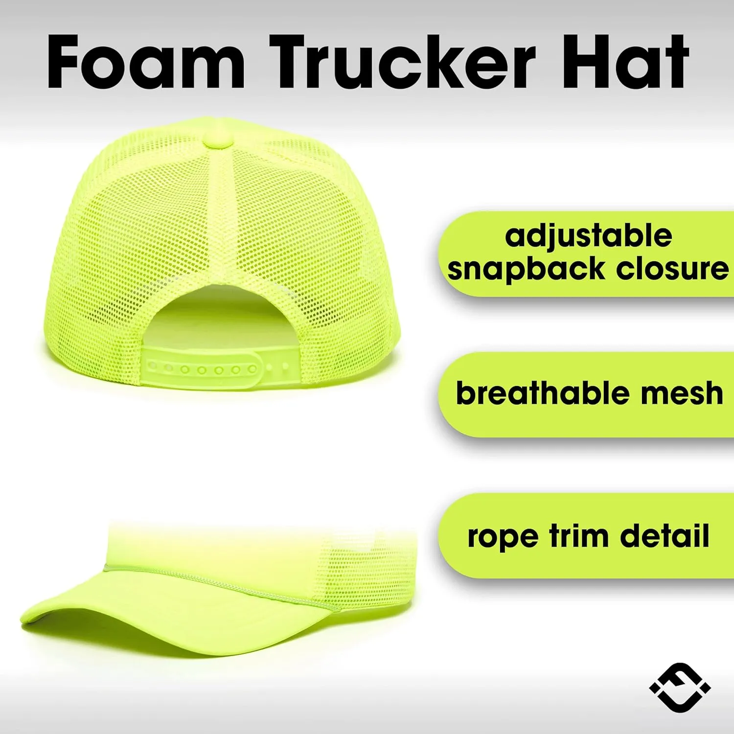 Funky Junque Women's Men's Foam Blank Hat Baseball Trucker Cap