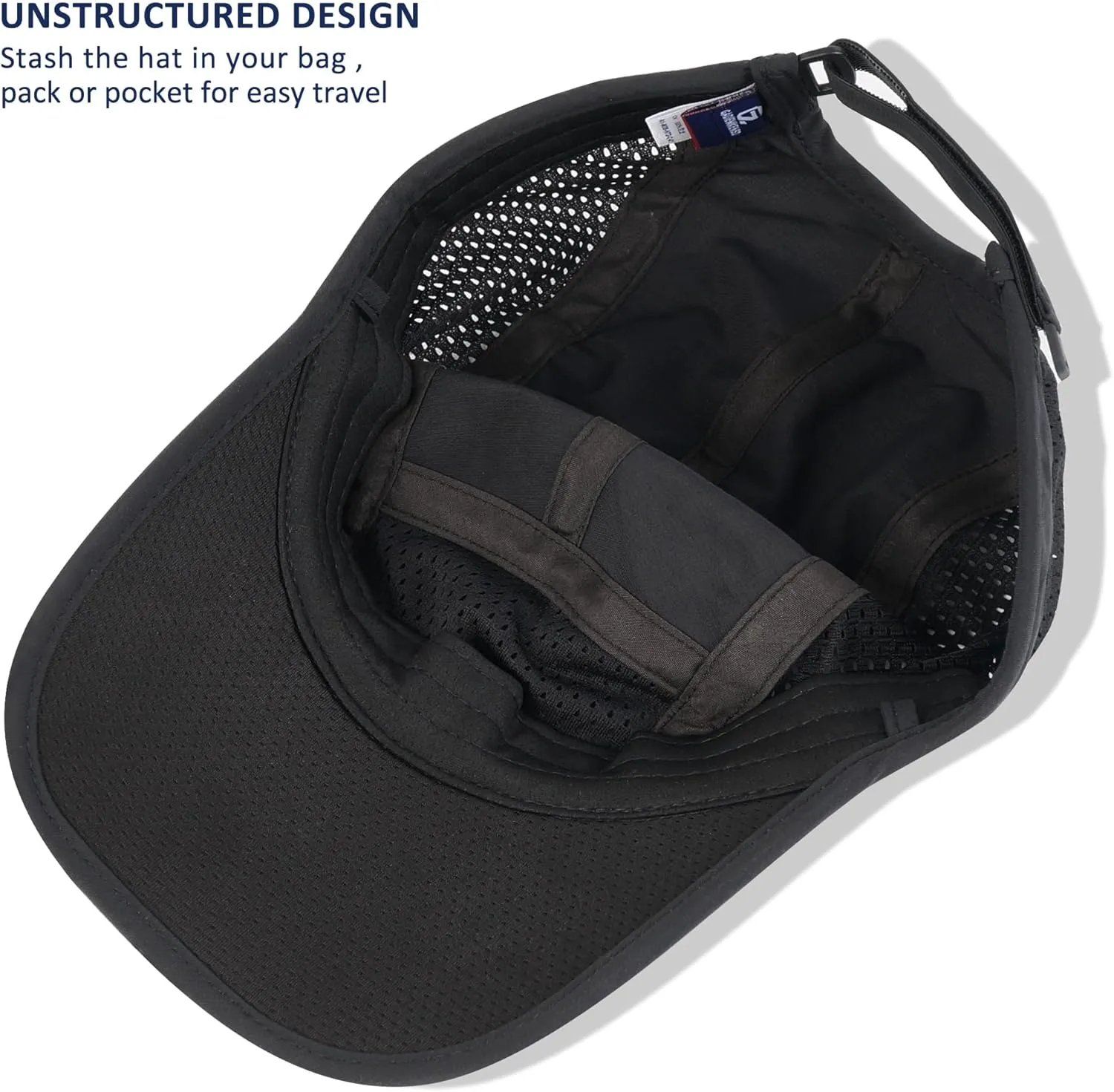 GADIEMKENSD Mens Folding Outdoor Hat Long Brim UPF 50  Sun Protection
