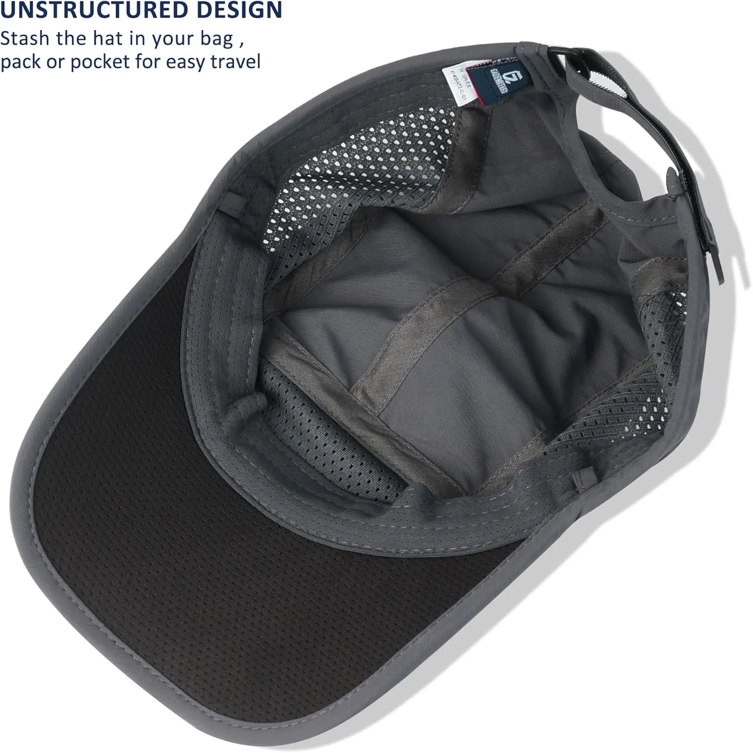GADIEMKENSD Mens Folding Outdoor Hat Long Brim UPF 50  Sun Protection