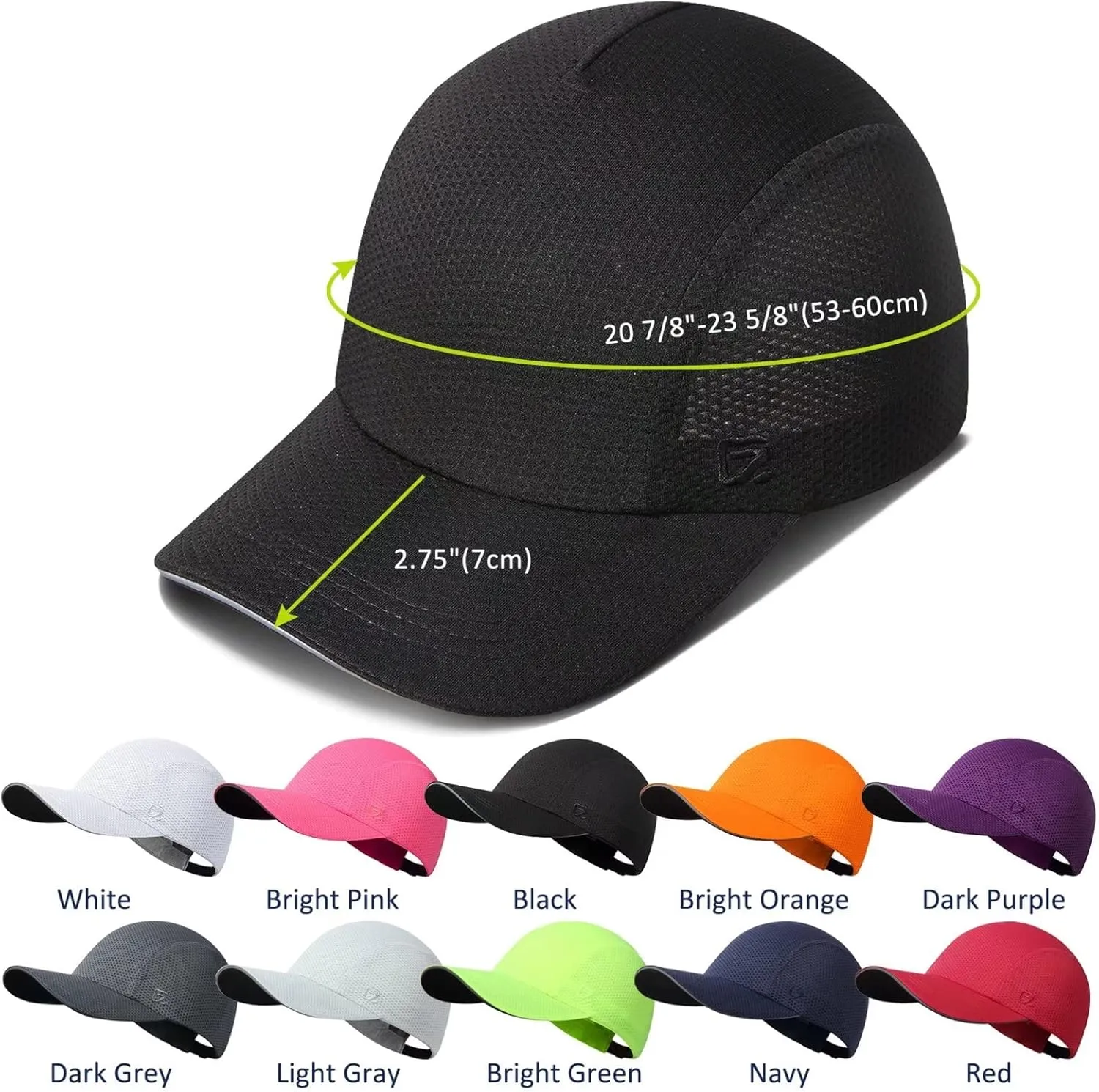 GADIEMKENSD Women's Race Day Running Cap Performance Mesh Hat - Excellent Ventilation, Lightweight, Reflective Safety