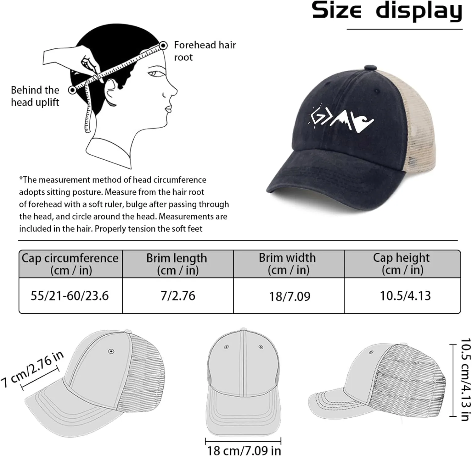 God is Greater Than The Highs and Lows Hat Mountain Cap Gifts for Mom
