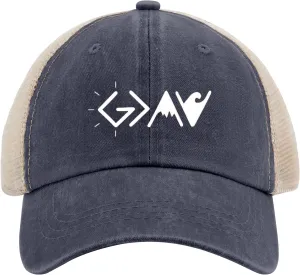 God is Greater Than The Highs and Lows Hat Mountain Cap Gifts for Mom