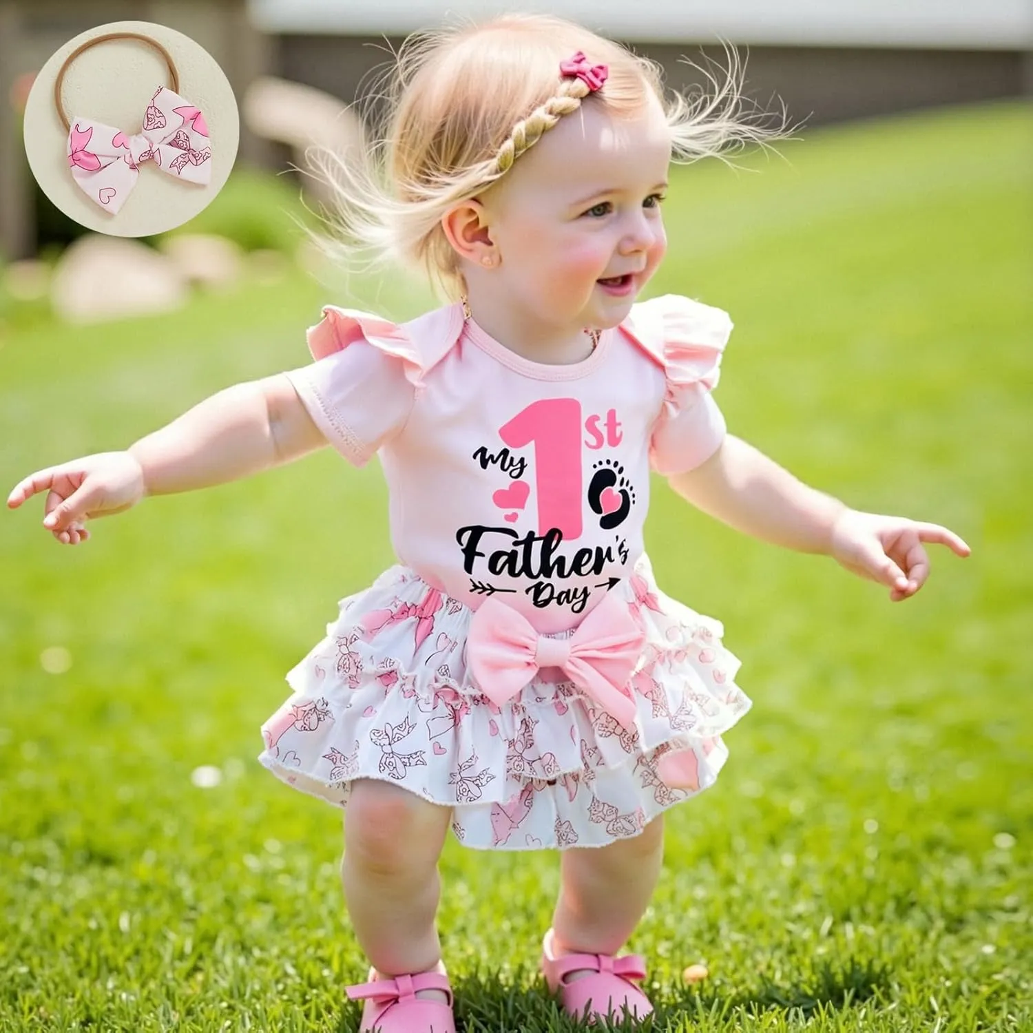 Kuriozud My First 4th of July Outfit Baby Girl Romper Onesie Bodysuit Ruffle Tutu Shorts Bloomer 1st Fourth of July Clothes