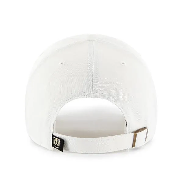 Las Vegas Knights 47 Brand White Clean Up Adjustable Strapback Slouch Hat Cap